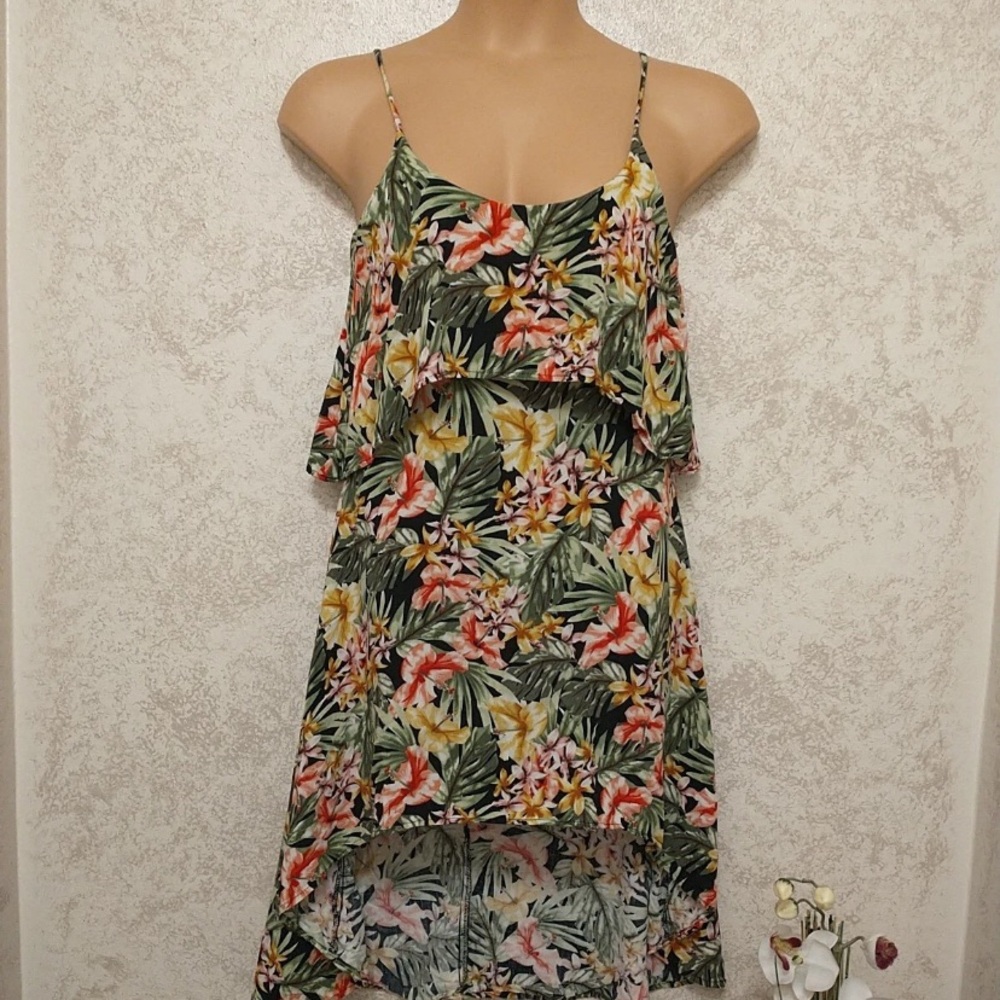 Wet Seal Tropical Floral High Low Dress